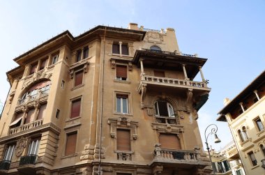 Quartiere Coppede, eğlenceli ve büyülü mimari 1913-1927 yılları arasında mimar Gino Coppede, Roma, İtalya