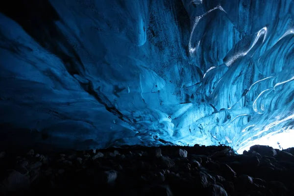 아이슬란드 남부의 얼음 동굴 — 스톡 사진