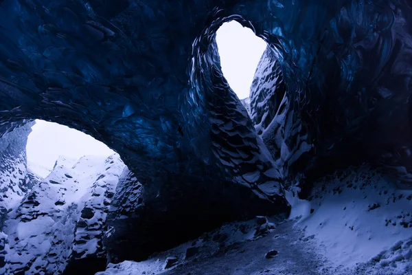 아이슬란드 남부의 얼음 동굴 — 스톡 사진