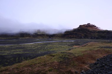 İzlanda 'da tipik kış manzarası
