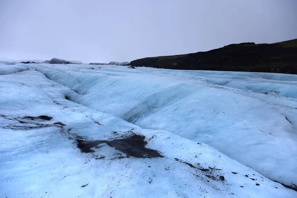 Ο παγετώνας Solheimajokull το χειμώνα, Ισλανδία — Φωτογραφία Αρχείου