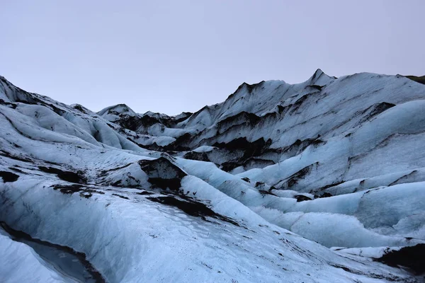 Ο παγετώνας Solheimajokull το χειμώνα, Ισλανδία — Φωτογραφία Αρχείου