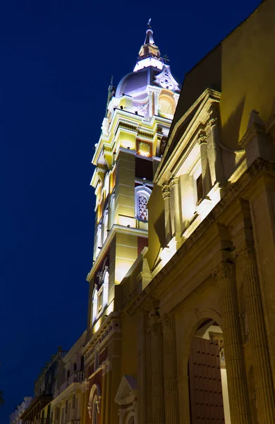 Dzwonnica katedry kartageńskiej na Starym Mieście, Cartagena, Kolumbia — Zdjęcie stockowe