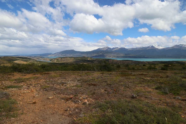 Characteristic landscape of Patagonia, southern Chile — стоковое фото