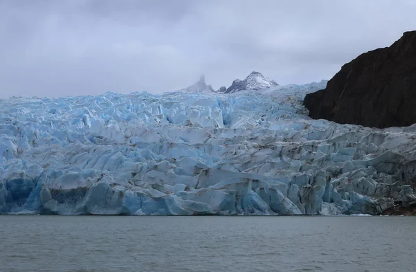 Στενή θέα του δυτικού μετώπου του Gray Glacier, Χιλή — Φωτογραφία Αρχείου