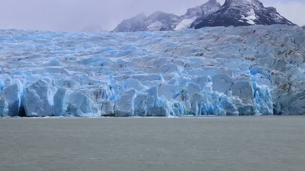 Vista cercana del frente este del Glaciar Gray, Chile —  Fotos de Stock
