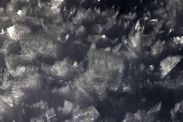 Чудові кристали льоду на снігу Валь - Сайсера (Італія). — стокове фото