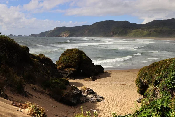 La costa cerca de la desembocadura del Río Chepu en la isla de Chiloé. Chile — Foto de Stock