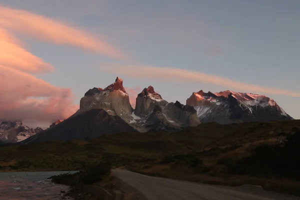 Alba Parco Nazionale Torres Del Paine Cile Foto Alta Qualità — Foto Stock