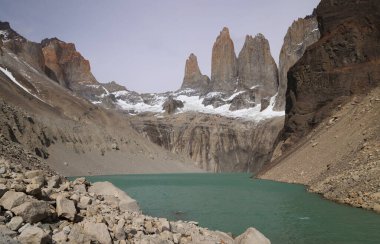 Torres del Paine, Şili manzarası. Yüksek kalite fotoğraf