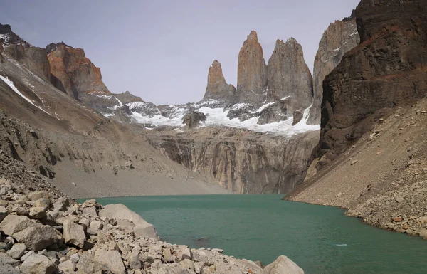 Vista Las Torres Del Paine Chile Foto Alta Calidad — Foto de Stock