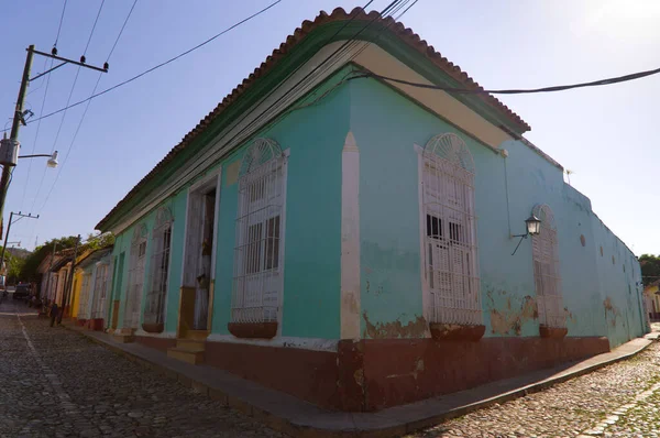 古巴特立尼达的殖民地住房 — 图库照片