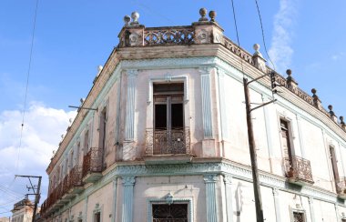 Entrance to an ancient house in the city of Camaguey, Cuba
