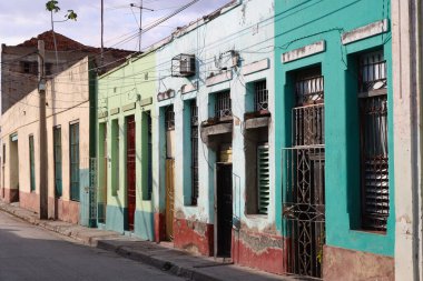 Santiago De Cuba 'daki karakteristik evler