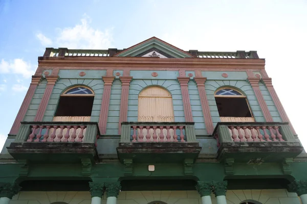 Antigas Casas Coloridas Baracoa Cuba Foto Alta Qualidade — Fotografia de Stock