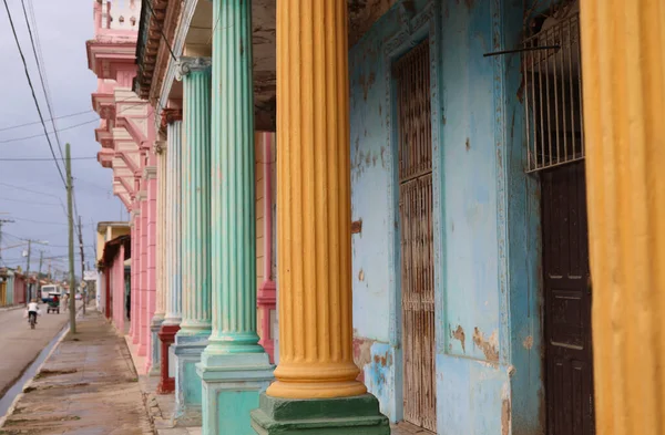 The characteristic houses of Moron, Cuba. High quality photo