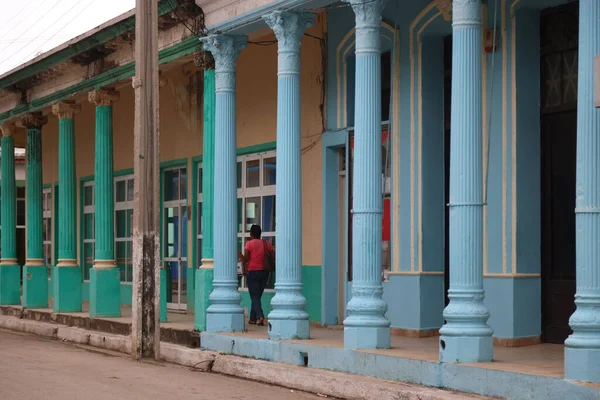 The characteristic houses of Moron, Cuba. High quality photo
