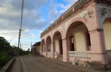 Küba, Baracoa 'nın renkli sarayları. Yüksek kalite fotoğraf