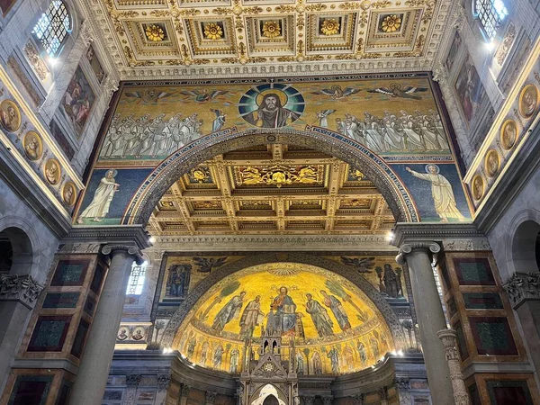 Interior Basílica São Paulo Roma Foto Alta Qualidade — Fotografia de Stock