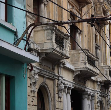 Küba 'nın Santiago De Cuba kentindeki bir sarayın detayları. Yüksek kalite fotoğraf