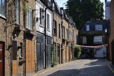Notting Hill, Londra 'nın karakteristik evleri. Yüksek kalite fotoğraf