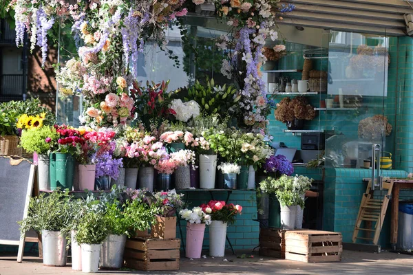 Notting Hill, Londra 'da bir çiçekçi. Yüksek kalite fotoğraf