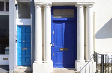 Notting Hill, Londra 'nın mavi kapısı. Yüksek kalite fotoğraf