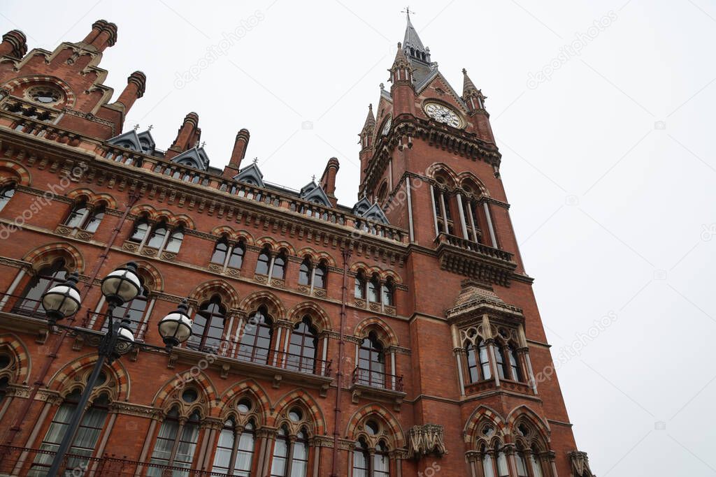 View of London St Pancras Station. High quality photo