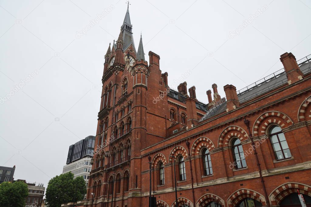 View of London St Pancras Station. High quality photo