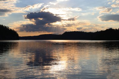 Sunrise on Lake Mary Lake, Ontario. High quality photo