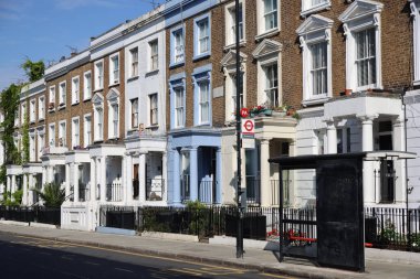 View of typical London houses. High quality photo