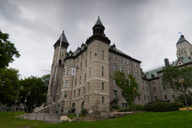 Quebec, Kanada 'daki Hotel de Ville manzarası. Yüksek kalite fotoğraf