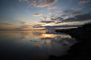 Gün batımında Sable Burnu, Nova Scotia. Yüksek kalite fotoğraf