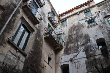 İtalya 'nın eski Salerno şehrinin ayrıntıları. Yüksek kalite fotoğraf