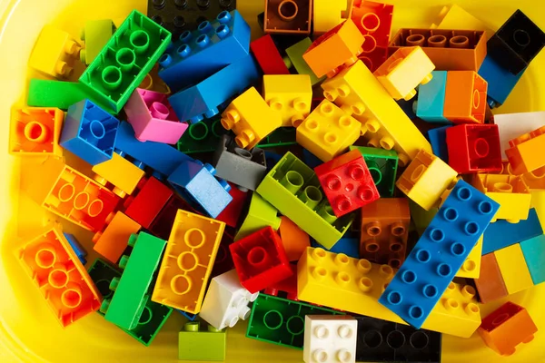 Macro Photo Construcoor Lego Blocks Stock Photo Child Constructor Constructor — Stock Photo, Image