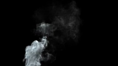 billowing siyah bir arka plan üzerinde duman