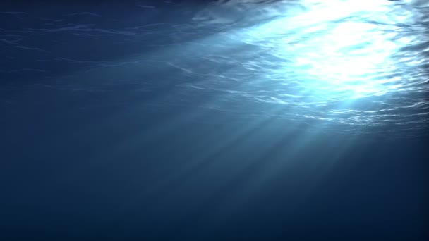 Surface bleue sous-marine avec des rayons de lumière 