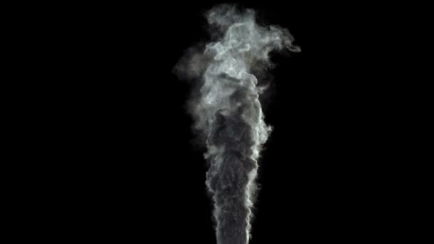 Smoke billowing over a black background — Stock Video