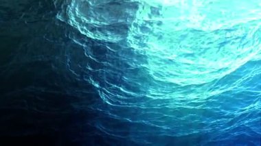 Okyanus yüzeyinin sualtı görülen hızlı hareketli kamera (hd 1080 p yüksek tanımlı, Dikişsiz loop ilmekledi)