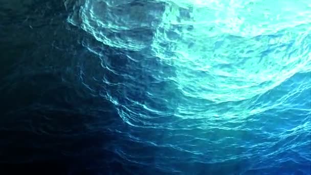 smyčkového povrchu oceánu vidět z pod vodou s rychle se pohybující se kamerou (hd, vysoké rozlišení 1080p, bezešvá smyčka)