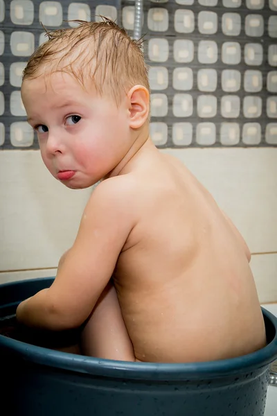 Little boy is bathed in the tub — Stock Photo, Image