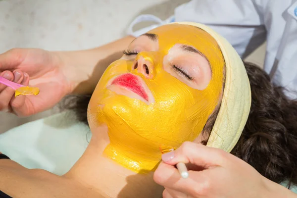 Gold facial mask