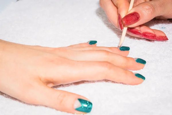 Process of manicure — Stock Photo, Image