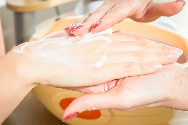 Spa manicure procedure — Stock Photo, Image