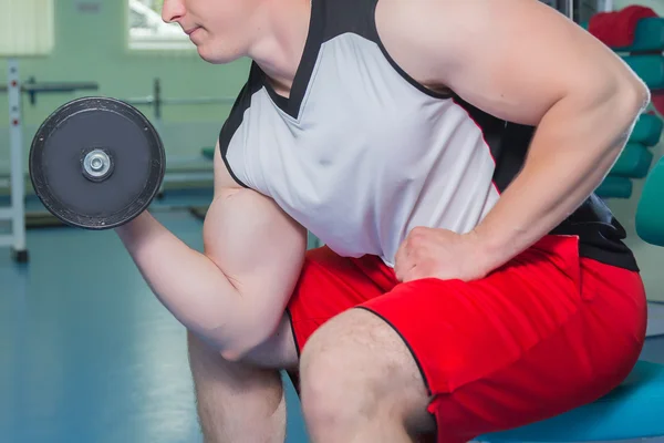 Man  with dumbbells — Stock Photo, Image