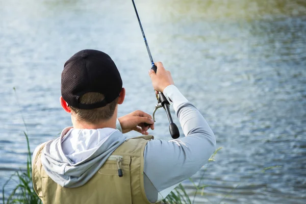 Man fishing — Stock Photo, Image