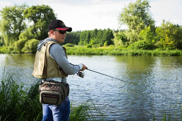 Man fishing — Stock Photo, Image