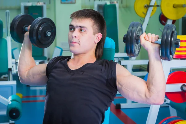 Man  with dumbbells — Stock Photo, Image