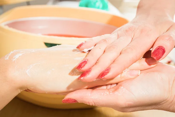 Spa manicure procedure — Stock Photo, Image