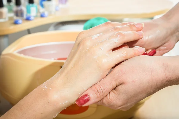 Spa manicure procedure — Stock Photo, Image